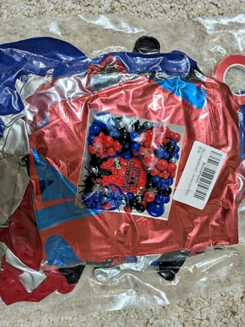 Spider Theme Balloon Arch Garland Kit Red & Blue